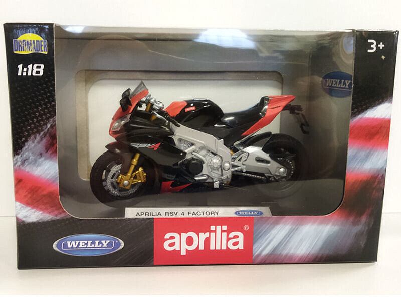 Welly Motocykl Aprilia RSV4 Factory 1:18 